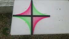 Stringart holzkreuz deko - stringart, uv