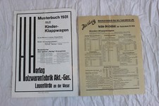 Herlag Holzwarenfabrik Musterbuch 1931 Katalog Prospekt Kinderwagen Klappwagen