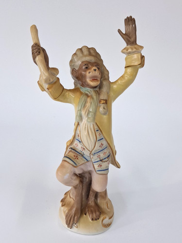 Porzellanfigur affe dirigent - affe,