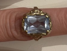 Antik Gold Ring 333 Blautopas