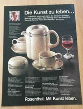 Orig Reklame, Werbung  1982  ROSENTHAL  "Form ohne Namen  Britta" Björn Wiinblad