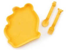 Tupperware Kinderteller + Besteck Disney Winnie-Pooh, gelb, neu