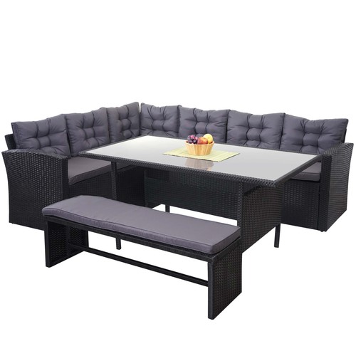 Poly rattan garnitur hwc - poly-rattan-garnitur, hwc-a29
