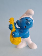 20013  GITARREN Schlumpf Gitarre Kontrabass Schleich W.Germany Peyo 70'er Jahre 