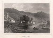 Dausenau Original Stahlstich Oeder 1863