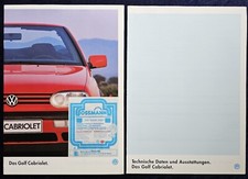 VW Golf 3 Cabrio Prospekt
