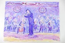 Wilhelm Klußmann Aquarell 1996 sig. Konzert im Fürstensaal 65x48cm N-1347