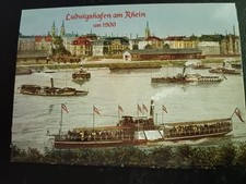 AK Ludwigshafen um 1900 Raddampfer historische Ansicht Ansichtskarte ungelaufen 