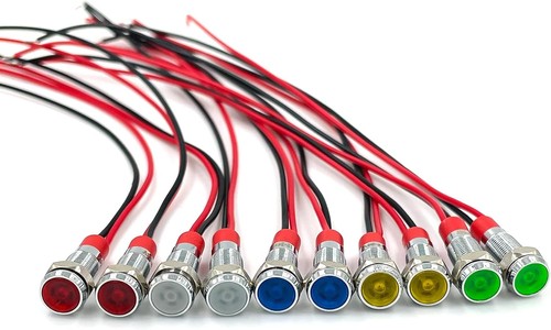 6mm kontrollleuchte set - kontrollleuchte, 12v