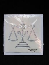 Waage Sternzeichen ,wie Neu,Fenster Aufkleber 3D Motiv Spiegel  7 x 7 cm