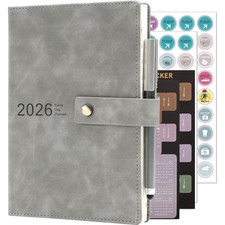 Terminplaner 2026 A5 Tagesplaner Kalender Tagebuch Organizer Kunstleder
