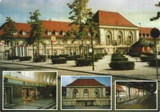 AK, WEIMAR, THÜRINGEN, ca. 1990, BELEBTER PLATZ, BAHNHOF, EINGANGSHALLE