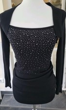 Pullover Glitzer Damen schwarz  Mister & Lady Gr. S Casual mit kleinem Bolero