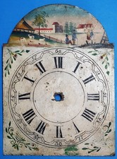 Ersatzteil für eine alte Wand Uhr, Ziffernblatt aus Metall für eine Schilderuhr