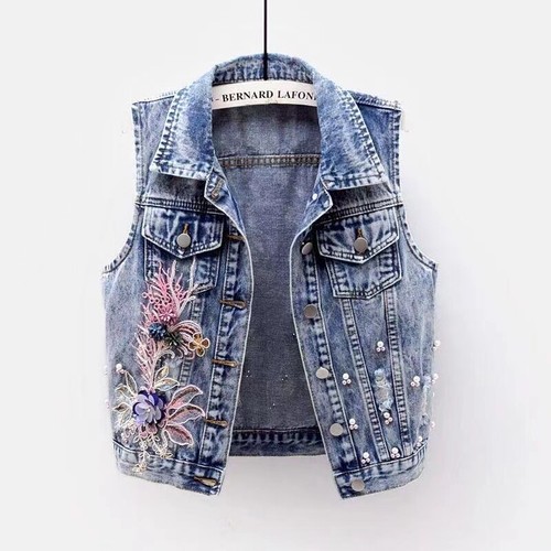 Neu damen denim ärmellose - damen,