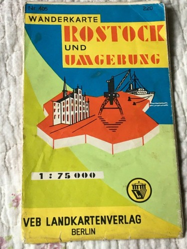Ddr wanderkarte rostock und - rostock,