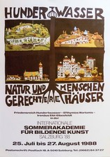 Friedensreich Hundertwasser Natur und Menschen Offsetdruck 