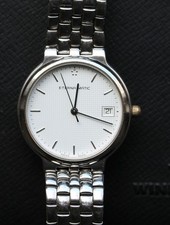 Elegante Eterna-Matic  646.2166.41 mit original Reiskorn-Edelstahlband, 1980er