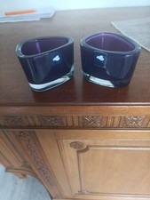 Zwei Teelichthalter Leonardo, Lila  - neuwertig