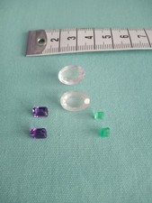 6 Edelsteine Set, 3 x 2 verschiedene,  2xAmethyst u.a.