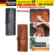 Leder-Werkzeugrolle Aufrollbare Werkzeugtasche für Herren Aufbewahrungstasche DE