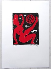 A. R. PENCK - "KÜNSTLER FÜR BITTERFELD" - FARBSERIGRAFIE 1990 - SONDEREDITION!!!