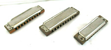 3 Hohner Mundharmonika ohne OVP 60er 70er *Piccolo * Blue Harp * Trade Mark (6r)