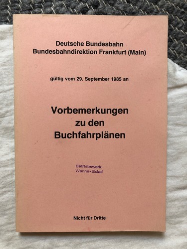 1985 1986 vorbemerkungen zu - db,