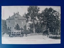 AK Freiberg Freiberger Straßenbahn Schloß Freudenstein