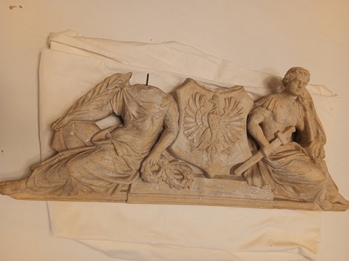 Antik terrakotta relief wappen - antik,