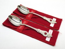 2 Teelöffel roter Stein Ostfriesenmuster R & B Robbe Berking 90 NEU║ i63