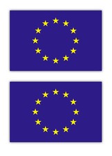 2x Aufkleber EU Flagge