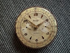 Original Landeron L 48 Uhrwerk Mit Blatt und Zeigern Teile Fehlen Defekt!