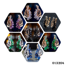 Damen Ohrringe Blume Gold