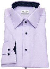 Eterna Hemd Modern Fit Kontrastknöpfe Struktur fliederfarben - ohne OVP