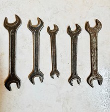 Garagenfund 5 alte Gabelschlüssel Doppel-Maulschlüssel Oldtimer Bordwerkzeug