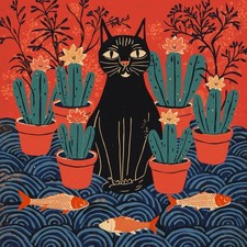 Katze inspiriert ukiyo - inspiriert, ukiyo-e