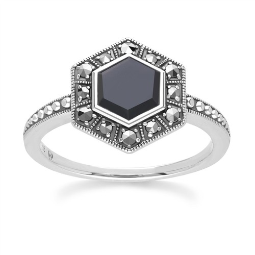Art hexagon onyx und markasit - und,