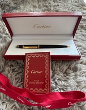 Cartier Diabolo Kugelschreiber Rollerball Stift schwarz