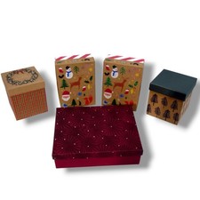 Geschenkboxen Geschenkkarton Weihnachten Geschenkverpackung 5er Set