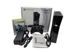 Xbox 360 Slim 250GB Schwarz Glänzend OVP - 1x Controller - Refurbished Konsole