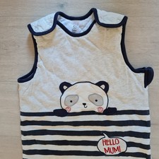 Baby Club Schlafsack, HELLO MUM, 120 cm, hellgrau-dunkelblau, sehr gut erhalten