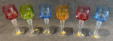 6 Multicolor Kristall Likör Gläser Nachtmann # Dekor Antika # Überfang #