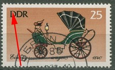 DDR 1976 Historische Kutschen mit Plattenfehler 2149 F 15 mit Massenentwertung