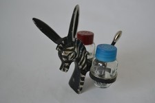DDR Zebra Salz und Pfeffer Streuer Metall