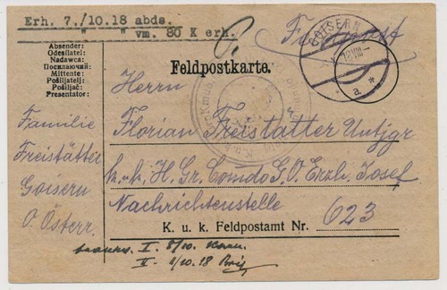 Feldpost 1918 feldpostkarte - feldpost,