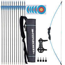 Kinder Recurve Bogen Pfeile Bogenschießen Sport Spiel 15lbs Jagdbogen Spielzeug
