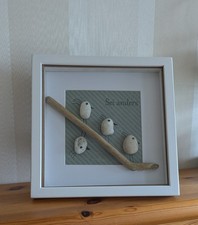 Steinbild - Sei anders- Bilderrahmen- Collage - handmade- NEU- Unikat