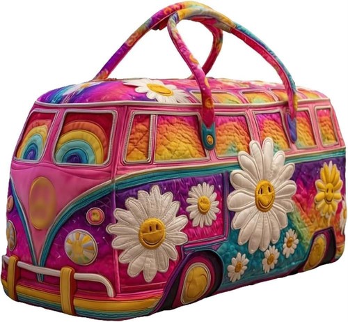 Hippie van quilted duffle - van,