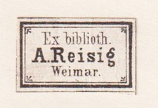 Exlibris A. Reisig Weimar